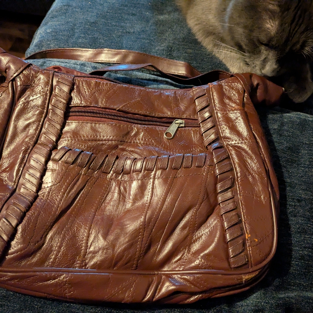 Stylish Brown Leather Shoulder Bag